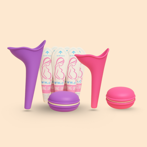 Urinoir portable féminin - Fais pipi debout, hygiénique & sans stress (+ 6 urinoirs jetables) Peezy