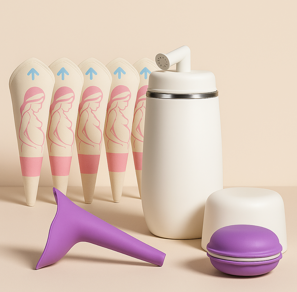 Pack Essentiel Fraîcheur - Urinoirs portables féminins & douchette intime nomade Peezy